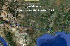 USA-South-Bern-Atlanta-gefahrene-Reiseroute